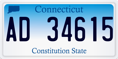 CT license plate AD34615