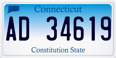 CT license plate AD34619