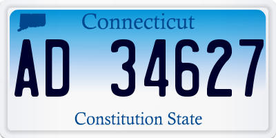 CT license plate AD34627