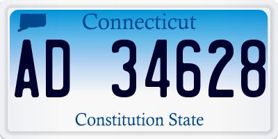 CT license plate AD34628