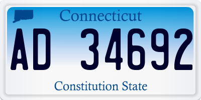 CT license plate AD34692