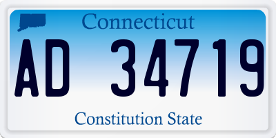 CT license plate AD34719