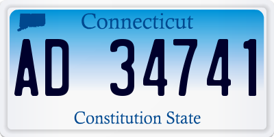 CT license plate AD34741
