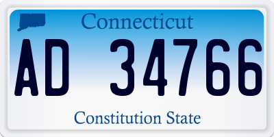 CT license plate AD34766