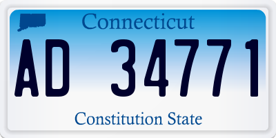 CT license plate AD34771