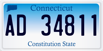 CT license plate AD34811