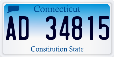 CT license plate AD34815