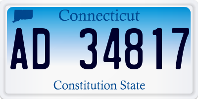 CT license plate AD34817
