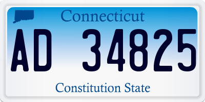CT license plate AD34825