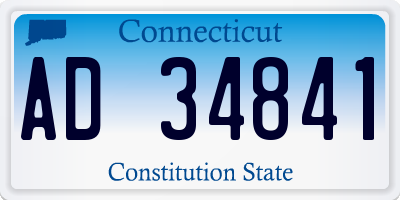 CT license plate AD34841