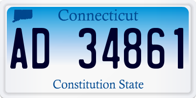 CT license plate AD34861