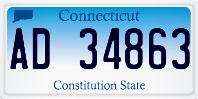 CT license plate AD34863