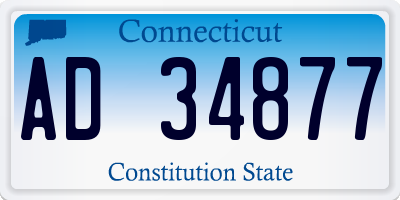 CT license plate AD34877