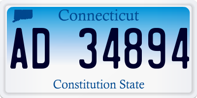 CT license plate AD34894