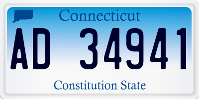 CT license plate AD34941