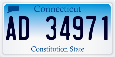 CT license plate AD34971
