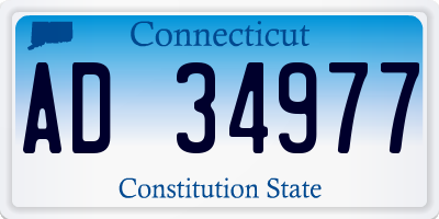 CT license plate AD34977