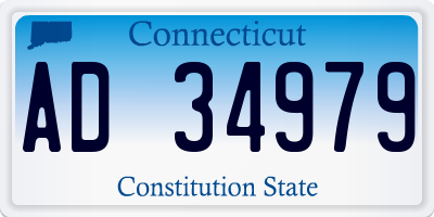 CT license plate AD34979