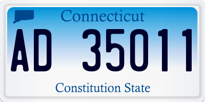 CT license plate AD35011
