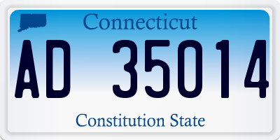 CT license plate AD35014