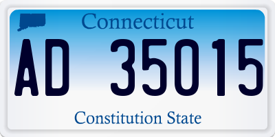 CT license plate AD35015