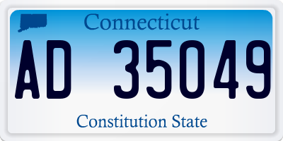CT license plate AD35049