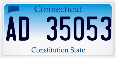 CT license plate AD35053