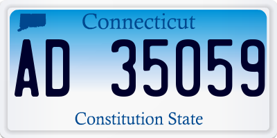 CT license plate AD35059