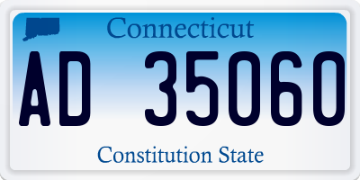 CT license plate AD35060