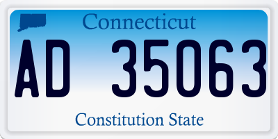 CT license plate AD35063