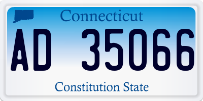 CT license plate AD35066