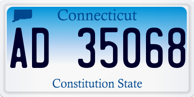 CT license plate AD35068