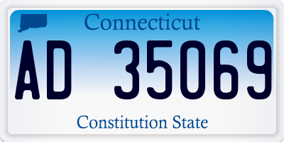 CT license plate AD35069