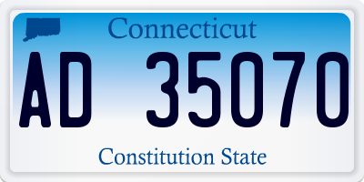 CT license plate AD35070