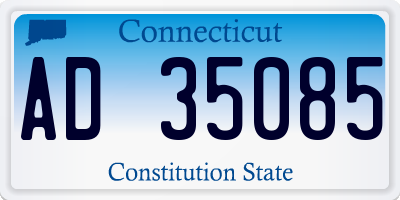 CT license plate AD35085