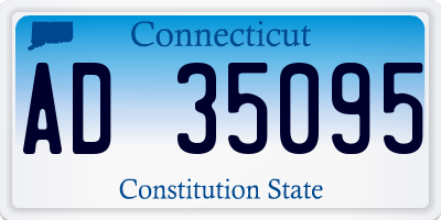 CT license plate AD35095