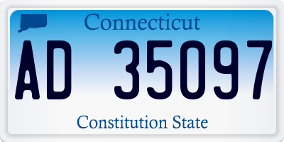 CT license plate AD35097