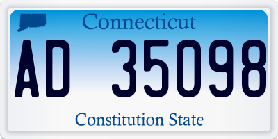 CT license plate AD35098