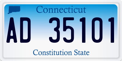 CT license plate AD35101
