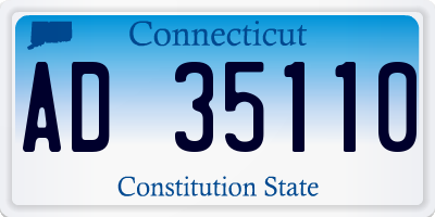 CT license plate AD35110