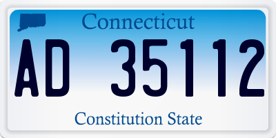 CT license plate AD35112