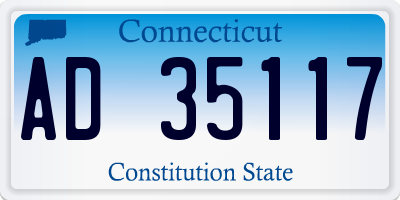 CT license plate AD35117