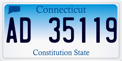 CT license plate AD35119