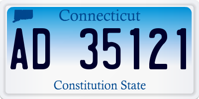 CT license plate AD35121