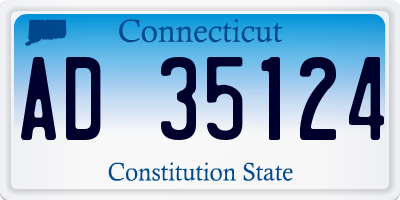 CT license plate AD35124