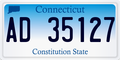 CT license plate AD35127