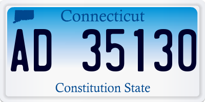 CT license plate AD35130