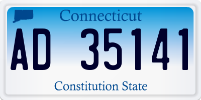 CT license plate AD35141