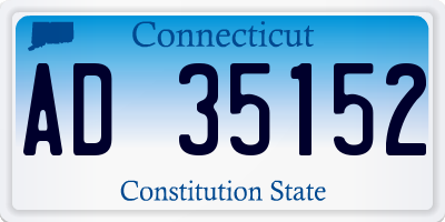 CT license plate AD35152