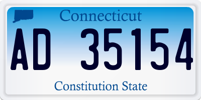 CT license plate AD35154